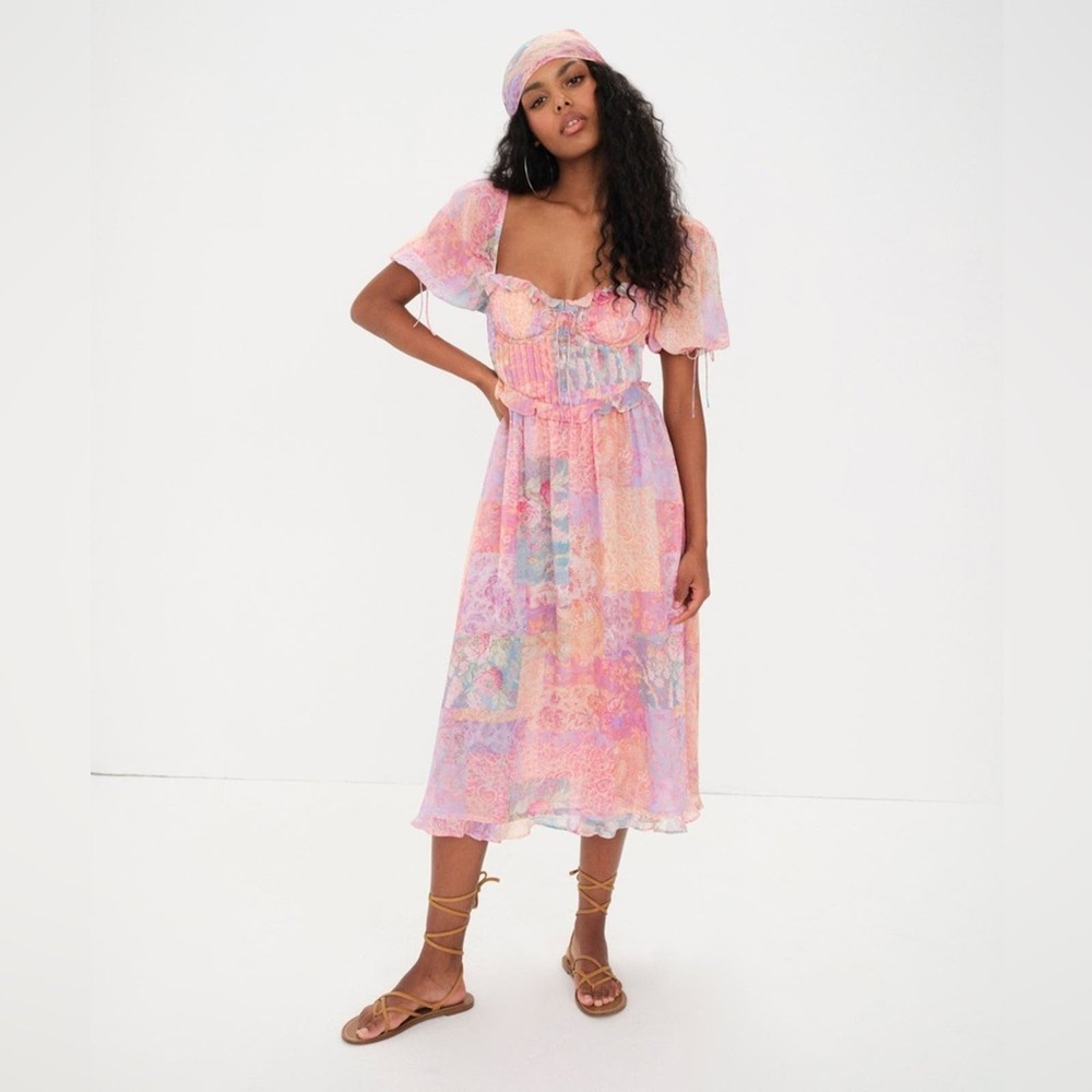 For Love And Lemons Odessa Midi Dress XL